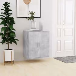 vidaXL Shoe Cabinet Concrete Grey Engineered Wood Shoe Rack Organiser Cabinet