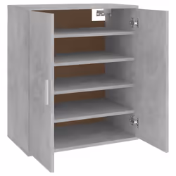 vidaXL Shoe Cabinet Concrete Grey Engineered Wood Shoe Rack Organiser Cabinet - Additional view 8