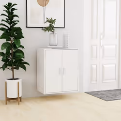 vidaXL Shoe Cabinet High Gloss White Engineered Wood Shoe Organiser Cabinet