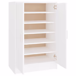 vidaXL Shoe Cabinet White Engineered Wood Hallway Shoe Organiser Shelf Rack - Additional view 6