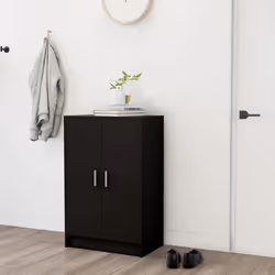 vidaXL Shoe Cabinet Black Engineered Wood Hallway Shoe Organiser Shelf Rack