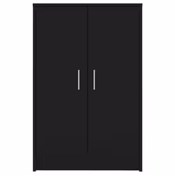 vidaXL Shoe Cabinet Black Engineered Wood Hallway Shoe Organiser Shelf Rack - Additional view 5