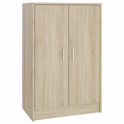 vidaXL Shoe Cabinet Sonoma Oak Engineered Wood Hallway Shoe Organiser Rack - Additional view 2
