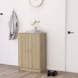 vidaXL Shoe Cabinet Sonoma Oak Engineered Wood Hallway Shoe Organiser Rack - Additional view 3