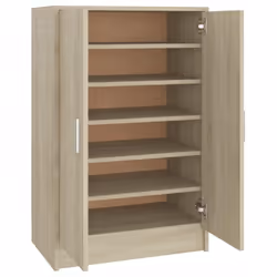 vidaXL Shoe Cabinet Sonoma Oak Engineered Wood Hallway Shoe Organiser Rack - Additional view 6