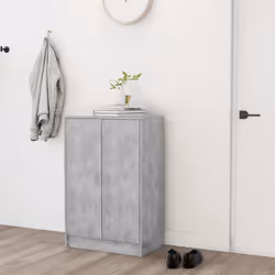vidaXL Shoe Cabinet Concrete Grey Engineered Wood Hallway Shoe Organiser Rack