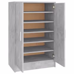 vidaXL Shoe Cabinet Concrete Grey Engineered Wood Hallway Shoe Organiser Rack - Additional view 5