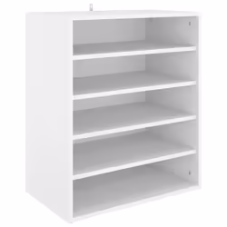 vidaXL Shoe Cabinet White Engineered Wood Household Shoe Storage Shelf Rack - Additional view 2