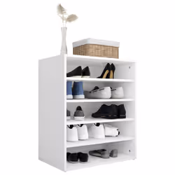 vidaXL Shoe Cabinet White Engineered Wood Household Shoe Storage Shelf Rack - Additional view 8