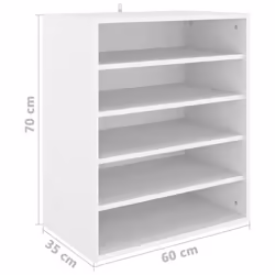vidaXL Shoe Cabinet White Engineered Wood Household Shoe Storage Shelf Rack - Additional view 9