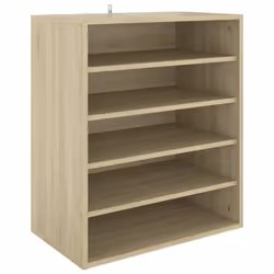 vidaXL Shoe Cabinet Sonoma Oak Engineered Wood Shoe Storage Organiser Rack - Additional view 6