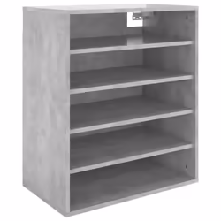 vidaXL Shoe Cabinet Concrete Grey Engineered Wood Shoe Storage Organiser Rack
