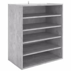 vidaXL Shoe Cabinet Concrete Grey Engineered Wood Shoe Storage Organiser Rack - Additional view 6