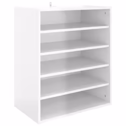 vidaXL Shoe Cabinet High Gloss White Engineered Wood Shoe Storage Shelf Rack