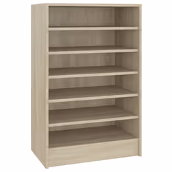 vidaXL Shoe Cabinet Sonoma Oak Engineered Wood Hallway Shoe Organiser Shelf
