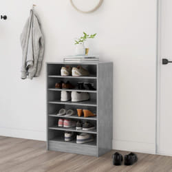 vidaXL Shoe Cabinet Concrete Grey Engineered Wood Hallway Shoe Organiser Rack