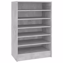vidaXL Shoe Cabinet Concrete Grey Engineered Wood Hallway Shoe Organiser Rack