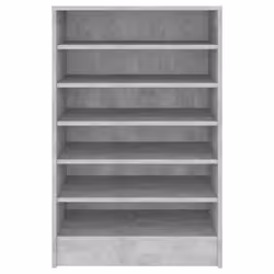 vidaXL Shoe Cabinet Concrete Grey Engineered Wood Hallway Shoe Organiser Rack - Additional view 5