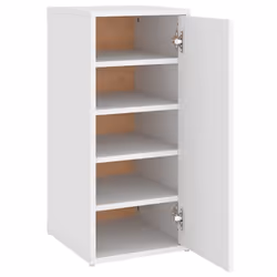vidaXL Shoe Cabinet White Engineered Wood Household Shoe Storage Rack Set - Additional view 2
