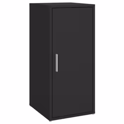 vidaXL Shoe Cabinet Black Engineered Wood Household Shoe Storage Shelf Rack - Additional view 6