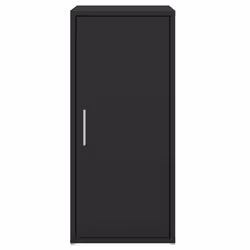 vidaXL Shoe Cabinet Black Engineered Wood Household Shoe Storage Shelf Rack - Additional view 7