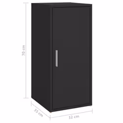 vidaXL Shoe Cabinet Shoe Storage Rack Organiser Shoe Cupboard Engineered Wood - black, 2 pcs - Additional view 3