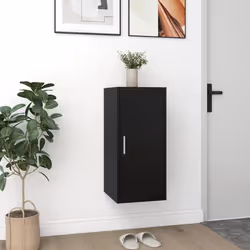 vidaXL Shoe Cabinet Shoe Storage Rack Organiser Shoe Cupboard Engineered Wood - black, 2 pcs - Additional view 5