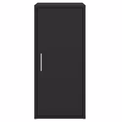 vidaXL Shoe Cabinet Shoe Storage Rack Organiser Shoe Cupboard Engineered Wood - black, 2 pcs - Additional view 9