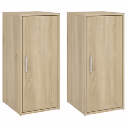 vidaXL Shoe Cabinet Shoe Storage Rack Organiser Shoe Cupboard Engineered Wood - sonoma oak, 2 pcs - Additional view 2