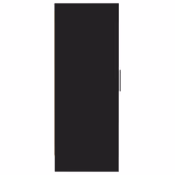 vidaXL Shoe Cabinet Black Engineered Wood Household Shoe Storage Shelf Rack - Additional view 4