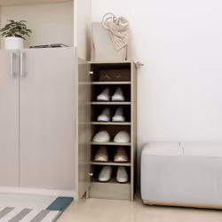 vidaXL Shoe Cabinet Sonoma Oak Engineered Wood Household Shoe Storage Rack