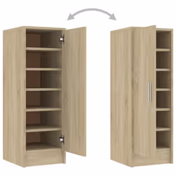 vidaXL Shoe Cabinet Sonoma Oak Engineered Wood Household Shoe Storage Rack - Additional view 6