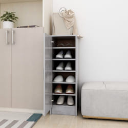 vidaXL Shoe Cabinet Concrete Grey Engineered Wood Household Shoe Storage Rack