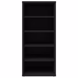 vidaXL 2x Shoe Cabinets Black Engineered Wood Shoe Storage Organiser Shelf - Additional view 6
