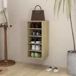 vidaXL Shoe Cabinet Sonoma Oak Engineered Wood Shoe Storage Organiser Shelf