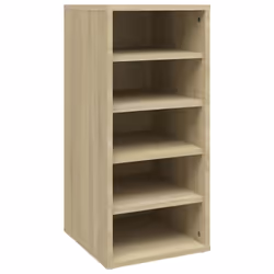 vidaXL 2x Shoe Cabinets Sonoma Oak Engineered Wood Storage Organiser Shelf - Additional view 5