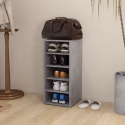 vidaXL Shoe Cabinet Concrete Grey Engineered Wood Shoe Storage Organiser Rack
