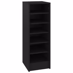 vidaXL Shoe Cabinet Black Engineered Wood Wall-Mounted Hanging Shoe Rack Shelf
