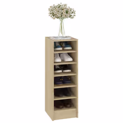 vidaXL Shoe Cabinet Sonoma Oak Engineered Wood Wall-Mounted Hanging Shoe Rack - Additional view 6