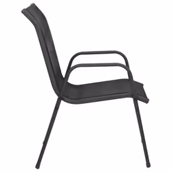 VidaXL 316817 outdoor chair Terrace Steel, Textile Black - Additional view 5