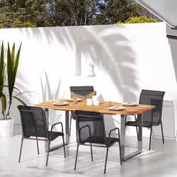 VidaXL 316818 outdoor chair Terrace Steel, Textile Black - Additional view 2
