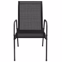 VidaXL 316818 outdoor chair Terrace Steel, Textile Black - Additional view 4