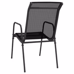 VidaXL 316818 outdoor chair Terrace Steel, Textile Black - Additional view 6