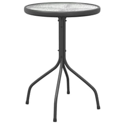 vidaXL Garden Table Ã50x71 cm Steel Anthracite Outdoor Patio Dining Table