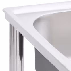 vidaXL Camping Sink Single Basin with Tap Stainless Steel Sink Multi Sizes - 55 x 45 x 18 cm - Additional view 6