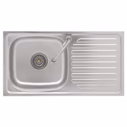 vidaXL Camping Sink Single Basin with Tap Stainless Steel Garden Garage Sink - Additional view 4