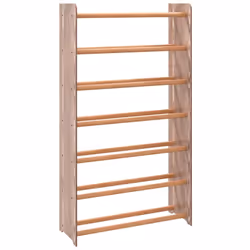 ) vidaXL Shoe Rack Engineered Wood Shoe Storage Cupboard Brown/Grey Multi Sizes - Brown, 65 x 24 x 117 cm (W x D x H