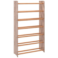 ) vidaXL Shoe Rack Engineered Wood Shoe Storage Cupboard Brown/Grey Multi Sizes - Brown, 65 x 24 x 117 cm (W x D x H
