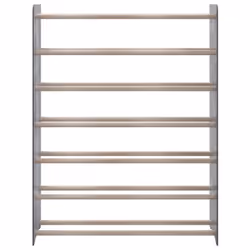 ) vidaXL Shoe Rack Engineered Wood Shoe Storage Cupboard Brown/Grey Multi Sizes - Grey, 90 x 24 x 117 cm (W x D x H - Additional view 2