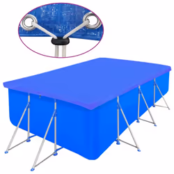 vidaXL 2x Pool Covers PE Rectangular Cover Pool Accessory Cap Ground Cloth